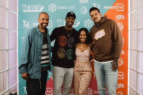Matt Barnes and friend during live podcast recording for Miami Art Basel at the Billionaire Boys Club