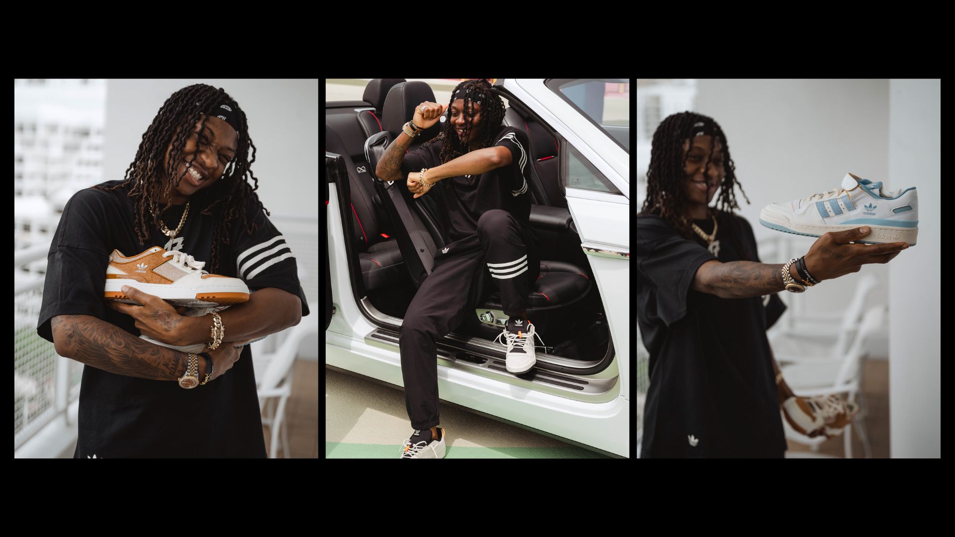 WNBA player Erica Wheeler of the Indiana Fever team modeling for Adidas with new Adidas Forum shoes in Miami.