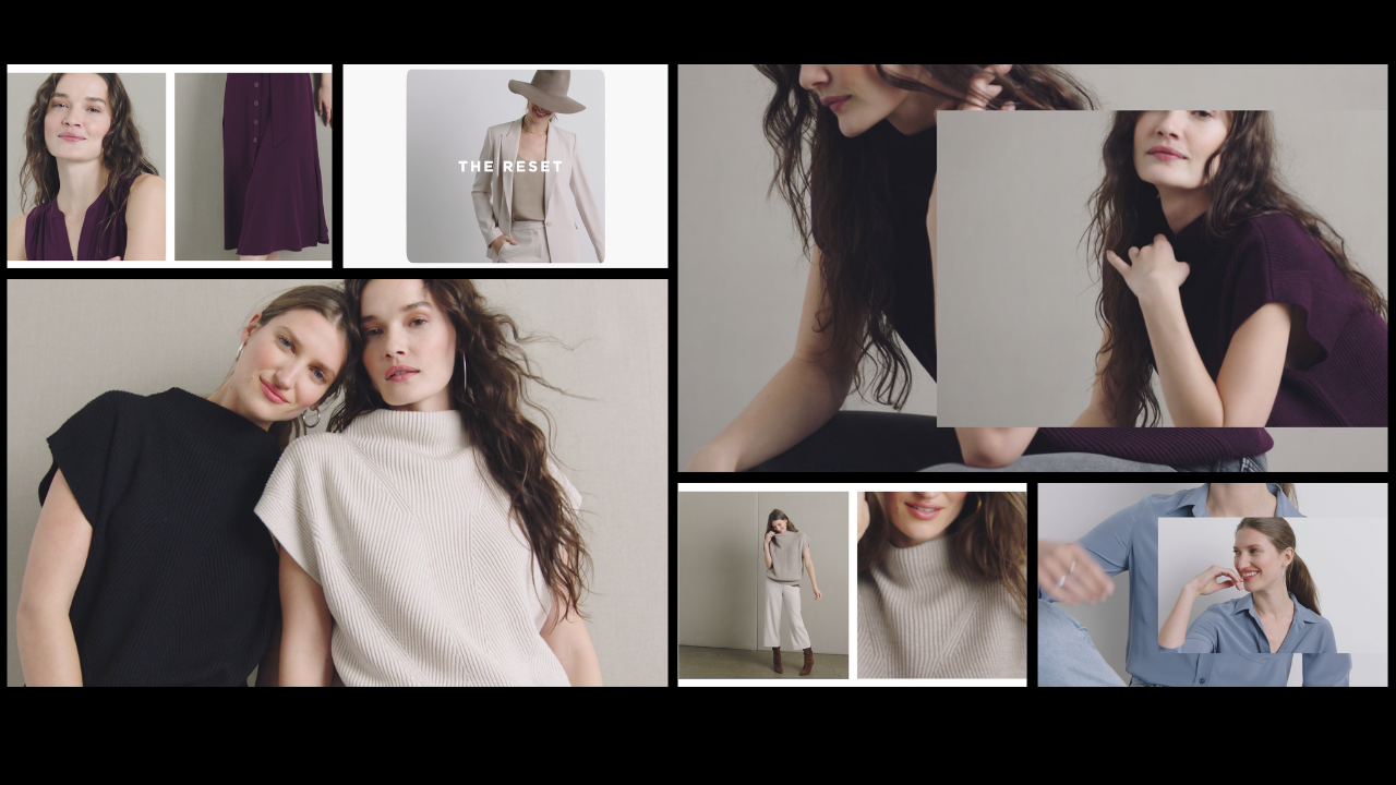 Collage photos of 2 Models featuring The Reset clothing brand